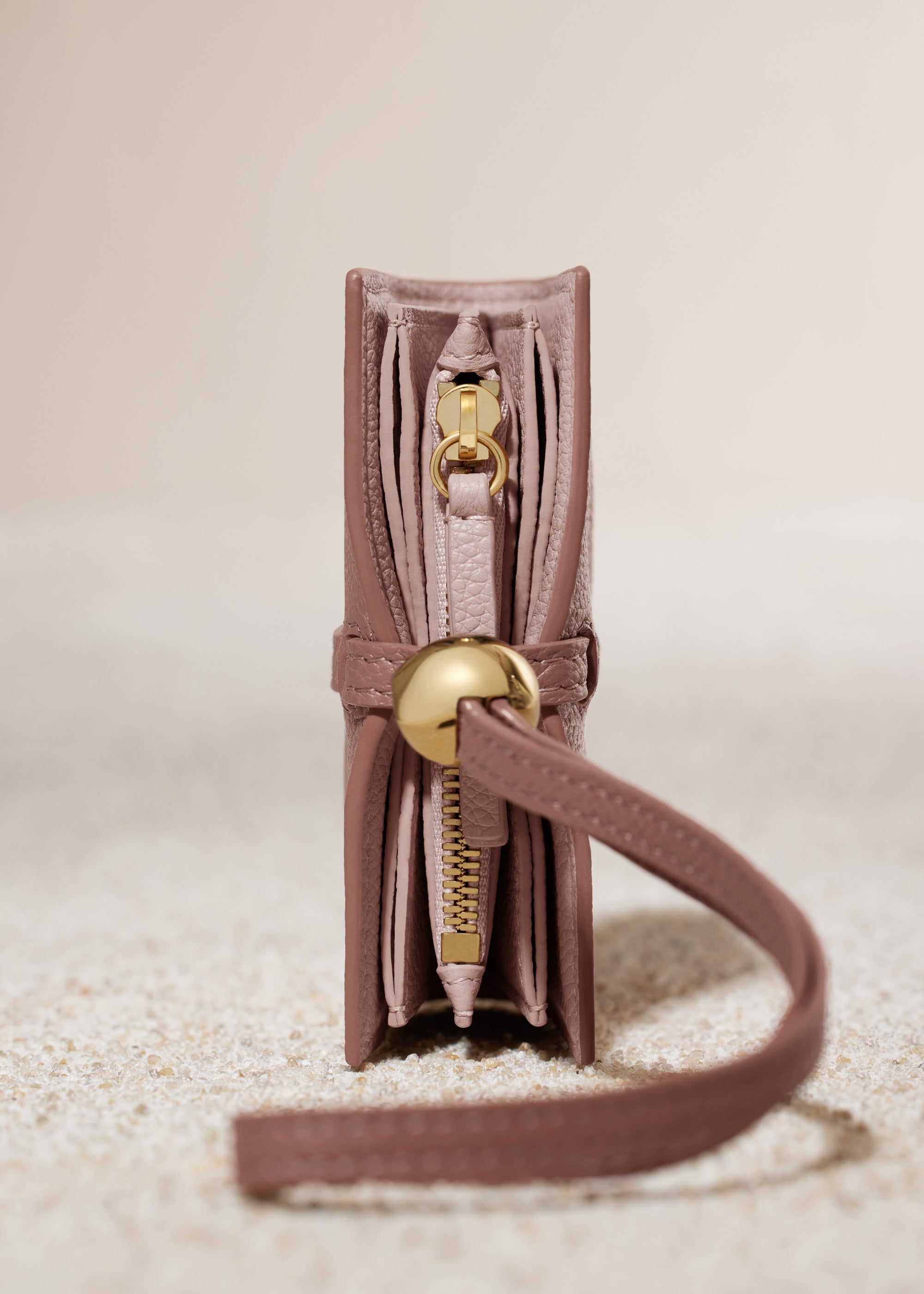 Kartenetuis Kayé - Duo Blush Genarbtes Leder