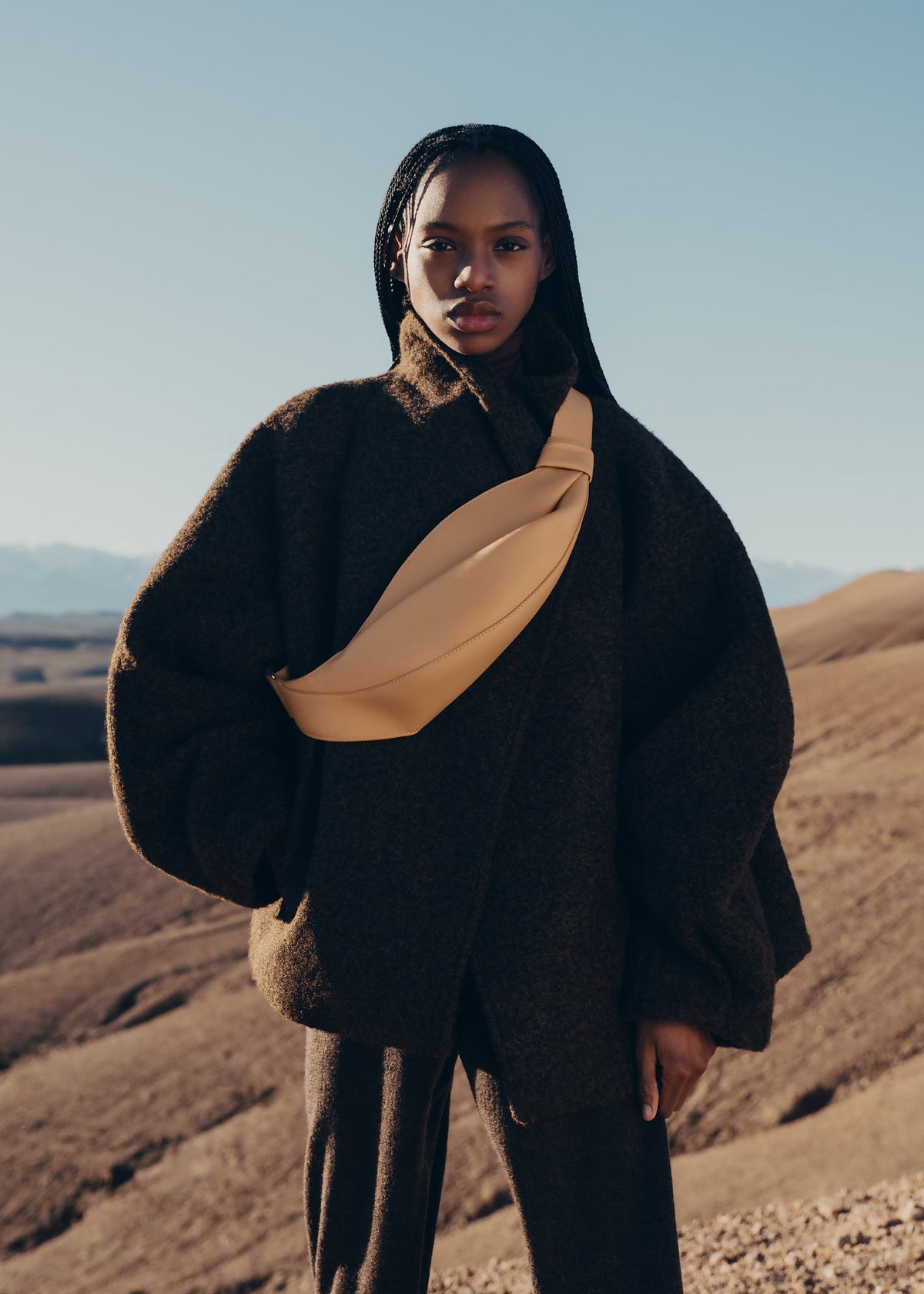 Neyu - Beige Glattes Leder
