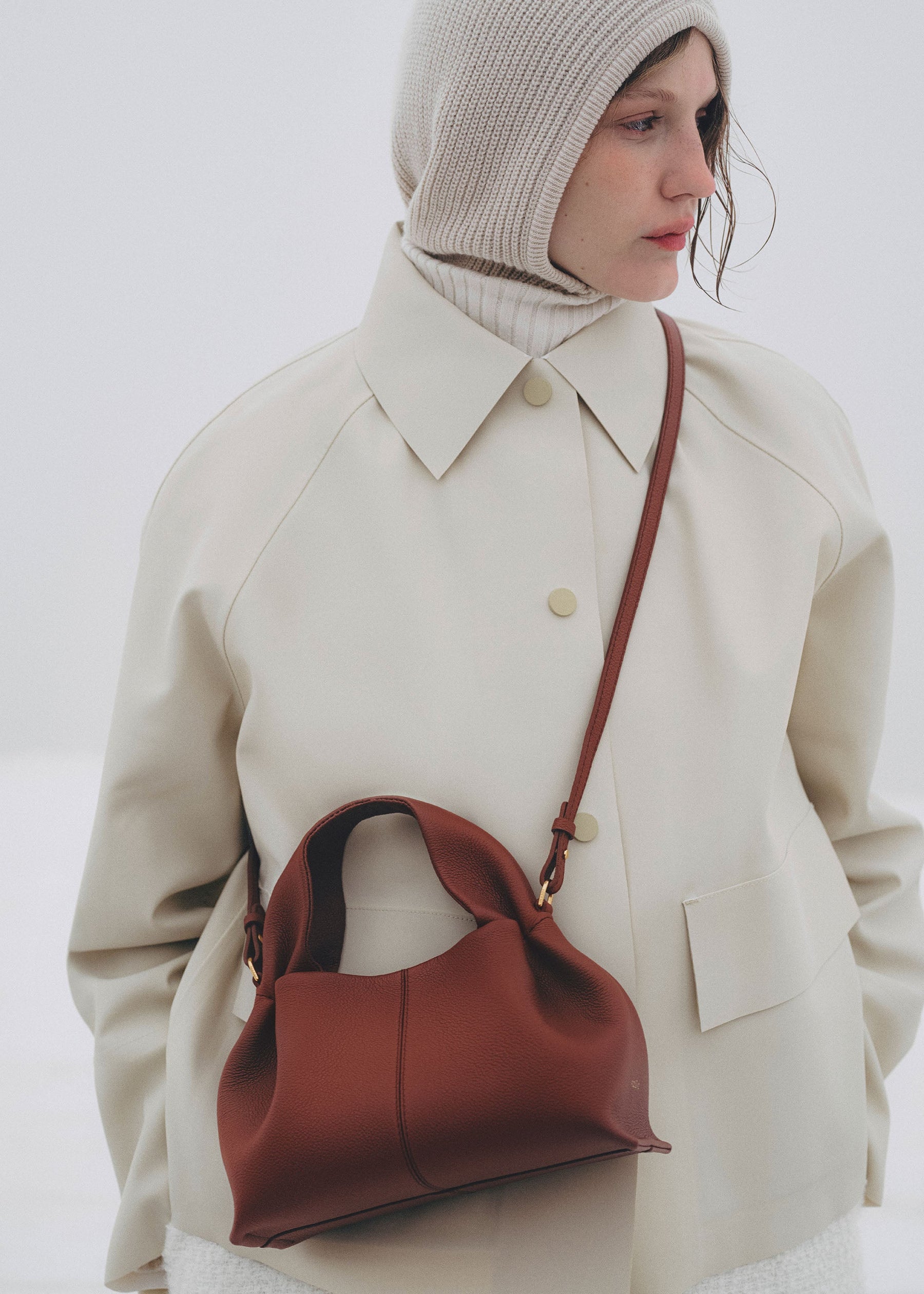 Numéro Neuf Mini - Rote Tonerde Genarbtes Leder