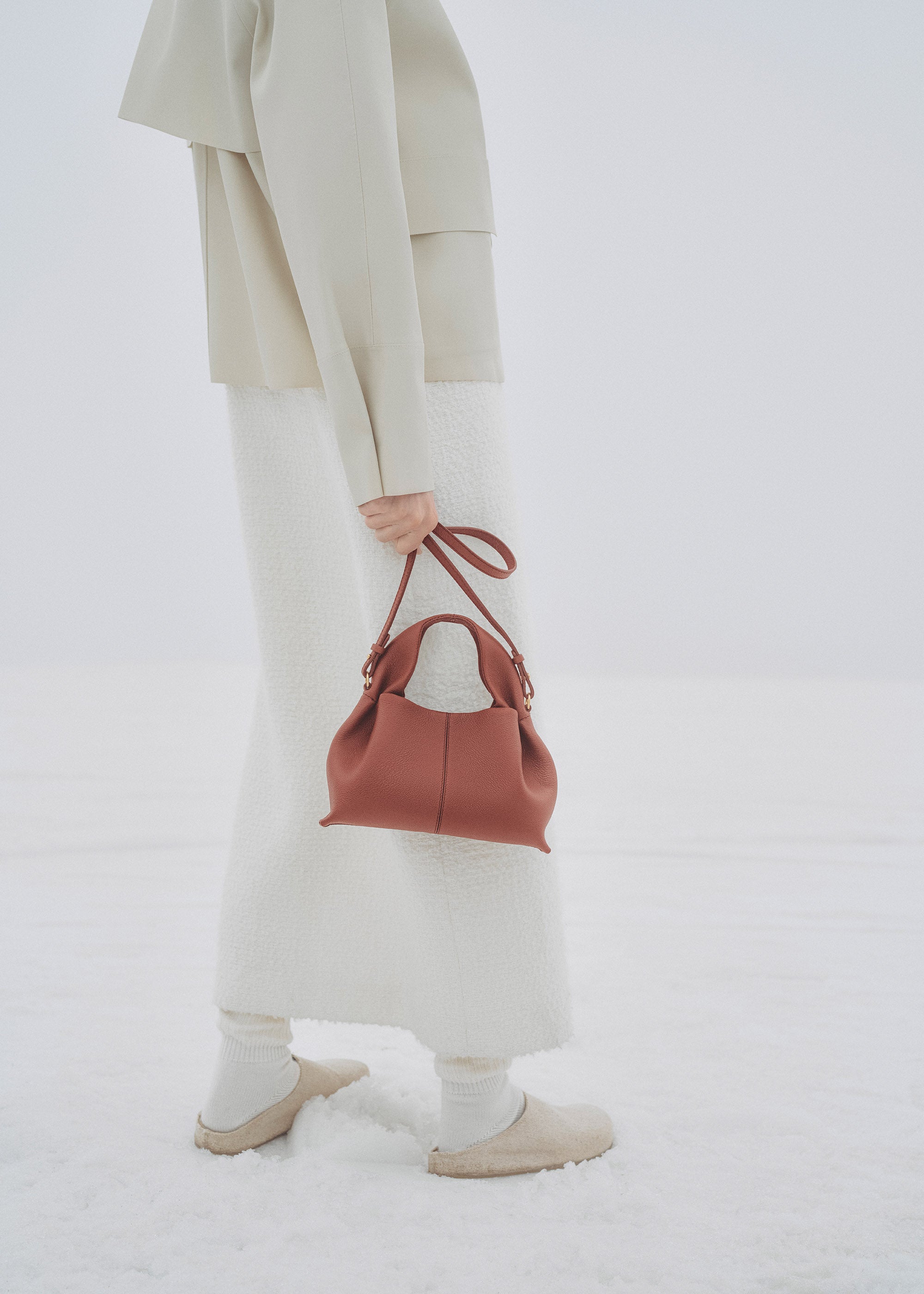 Numéro Neuf Mini - Rote Tonerde Genarbtes Leder