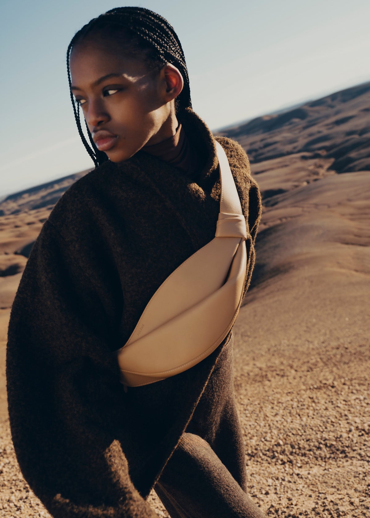 Neyu - Beige Glattes Leder