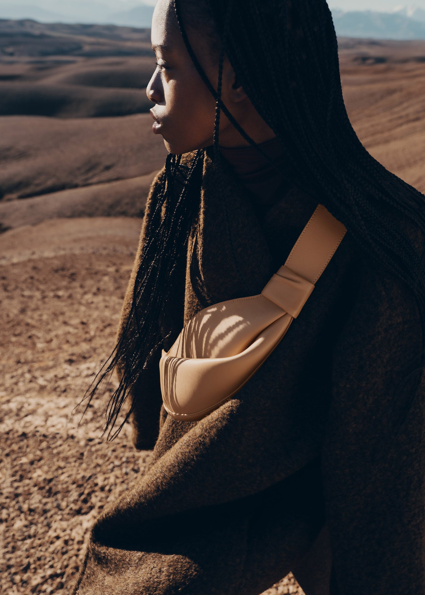 Neyu - Beige Glattes Leder