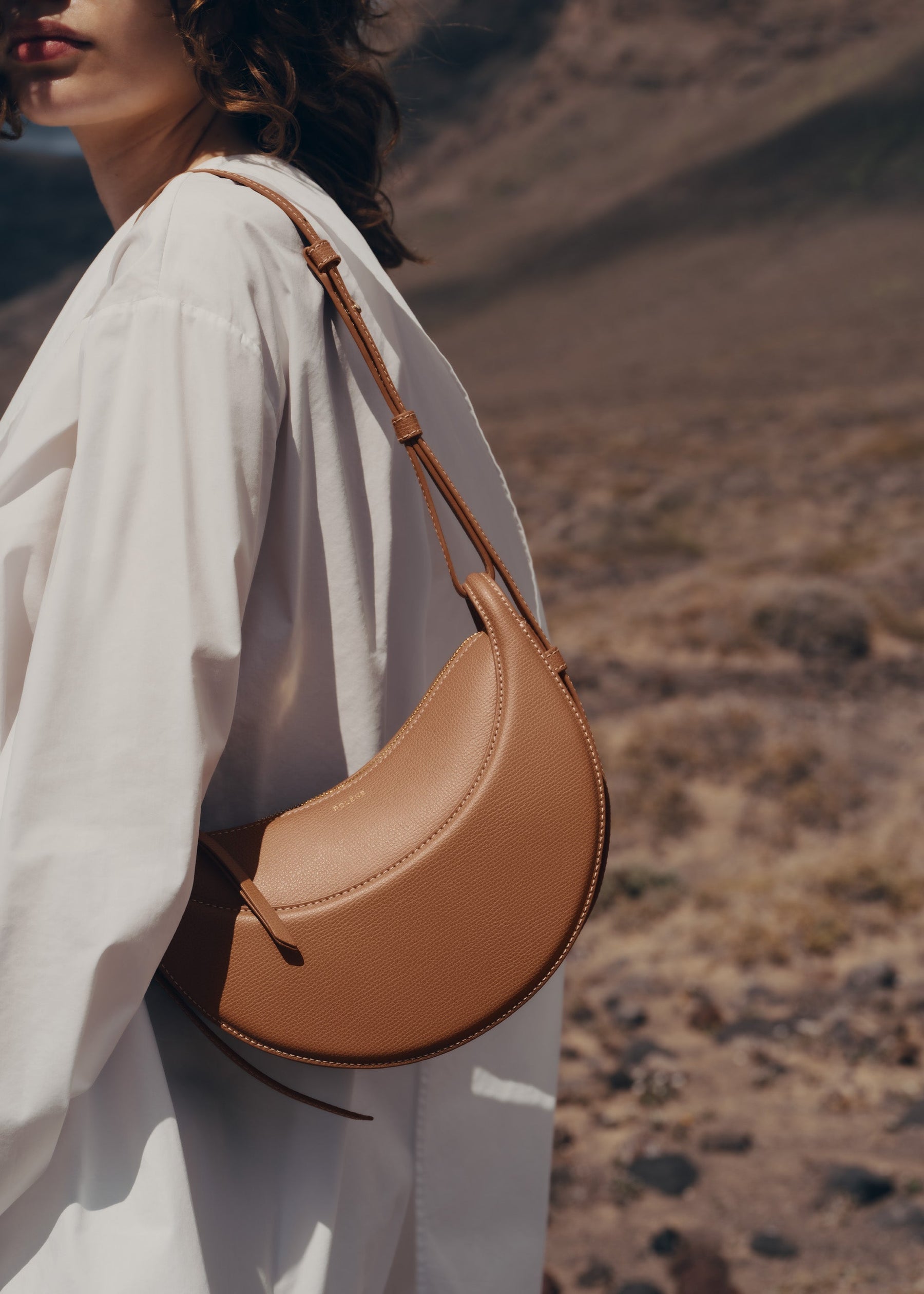 Numéro Dix - Camel Genarbtes Leder