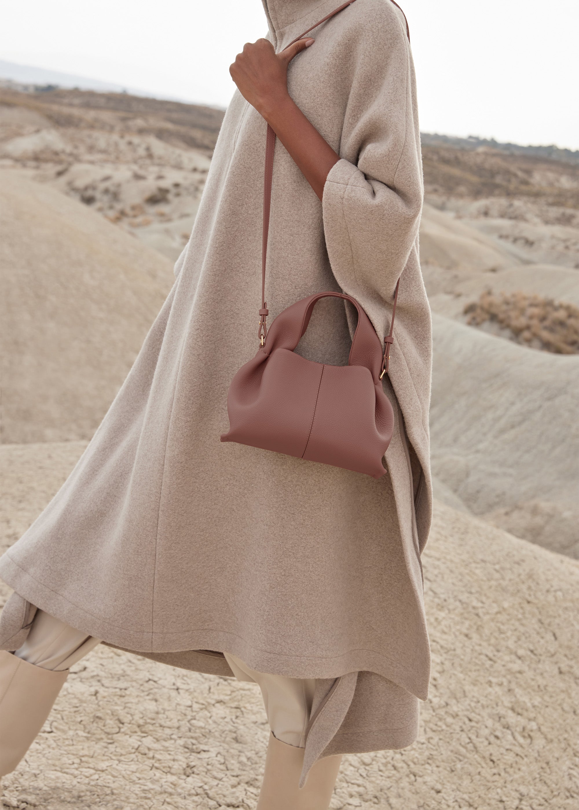 Numéro Neuf Mini - Blush Genarbtes Leder