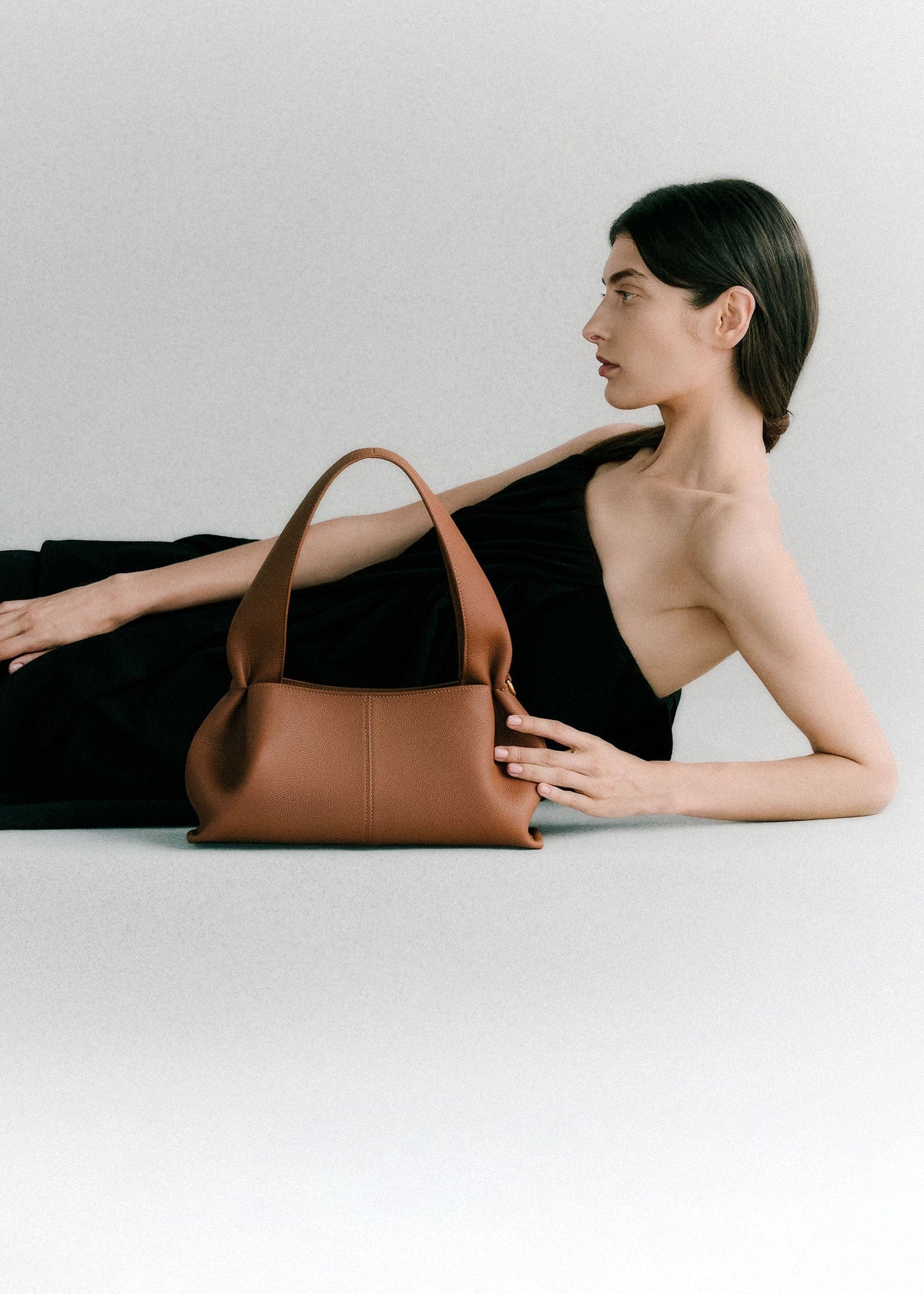 Numéro Neuf East West - Camel Genarbtes Leder