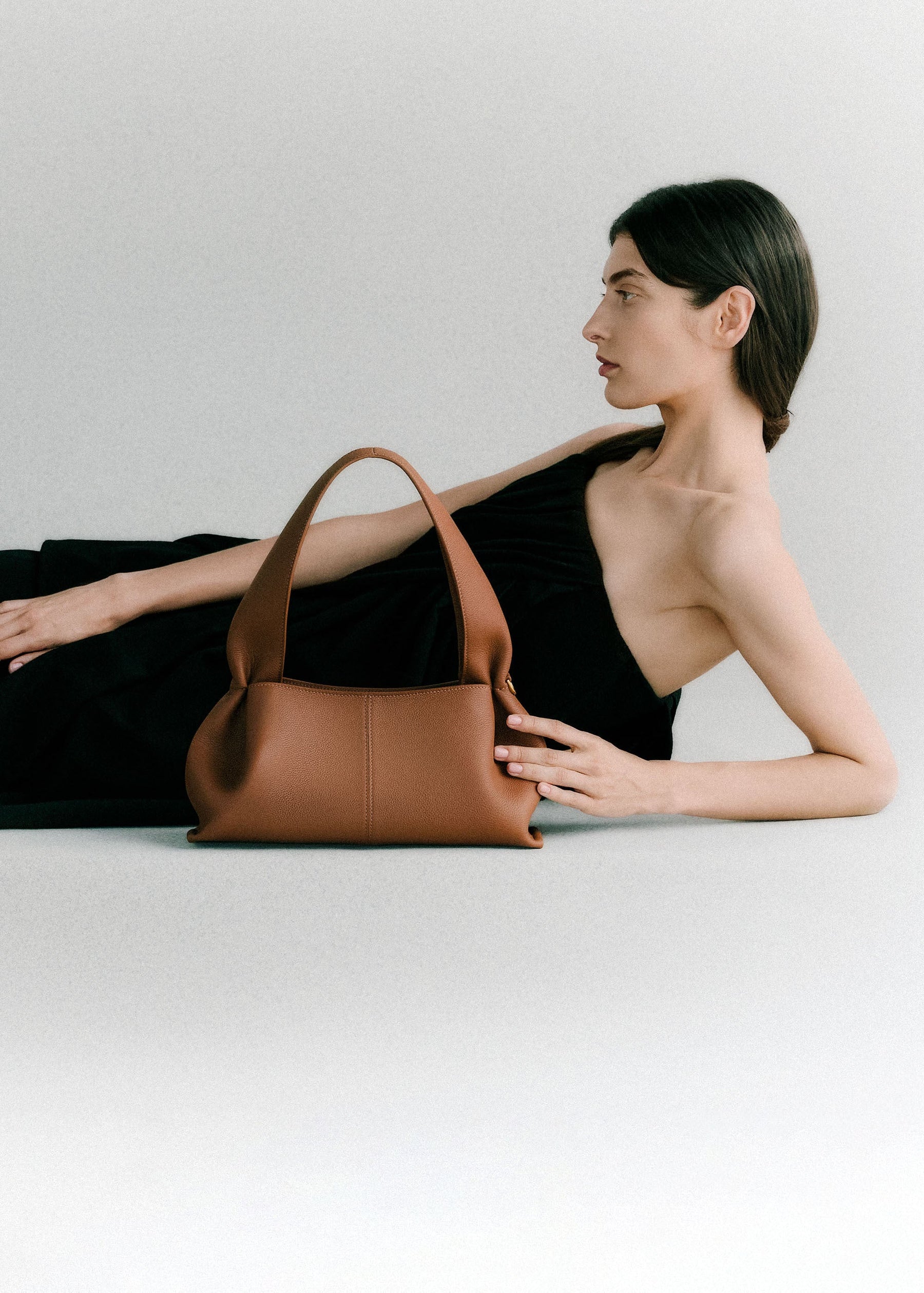 Numéro Neuf East West - Camel Genarbtes Leder