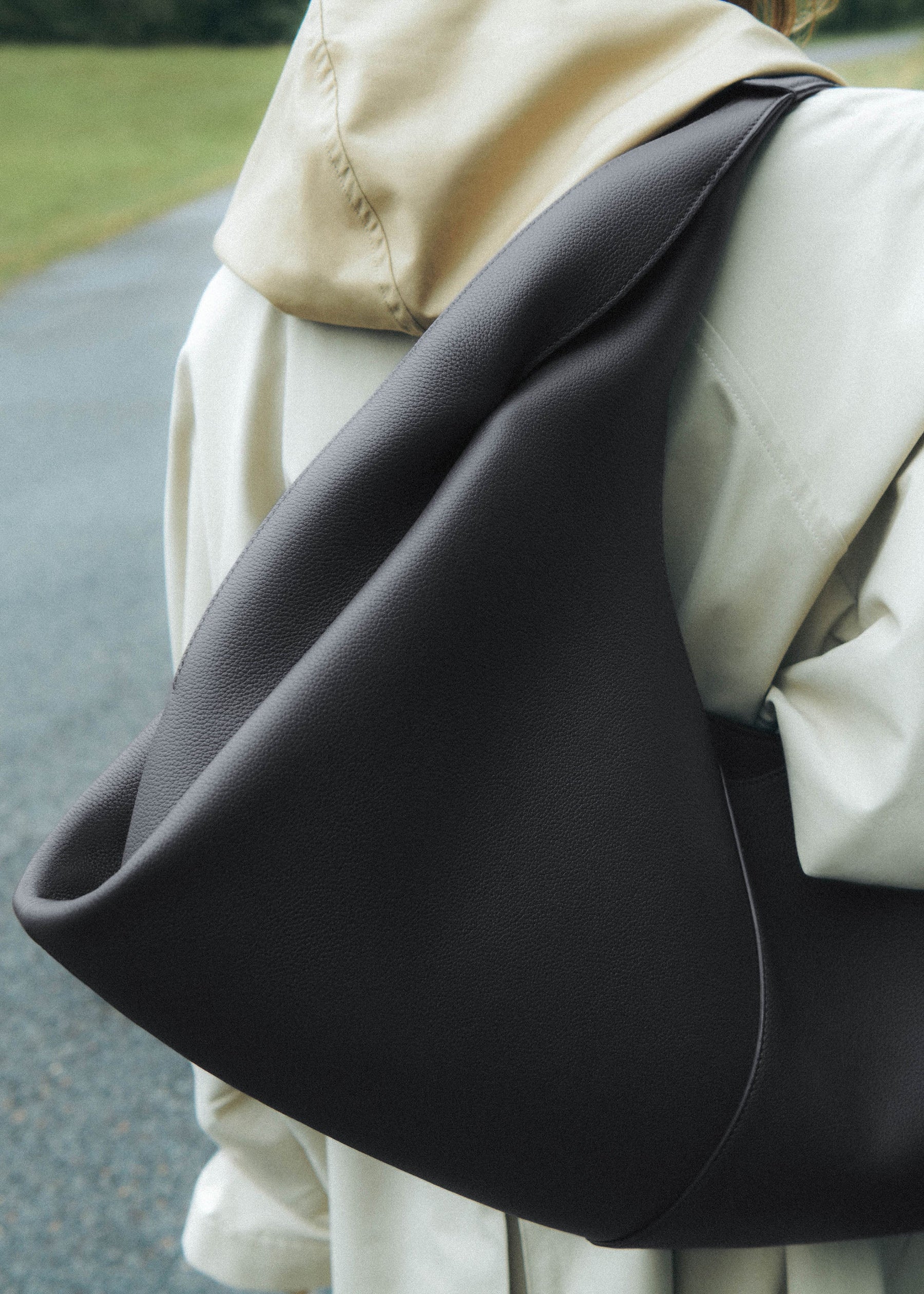 Shuldo - Schwarz Genarbtes Leder