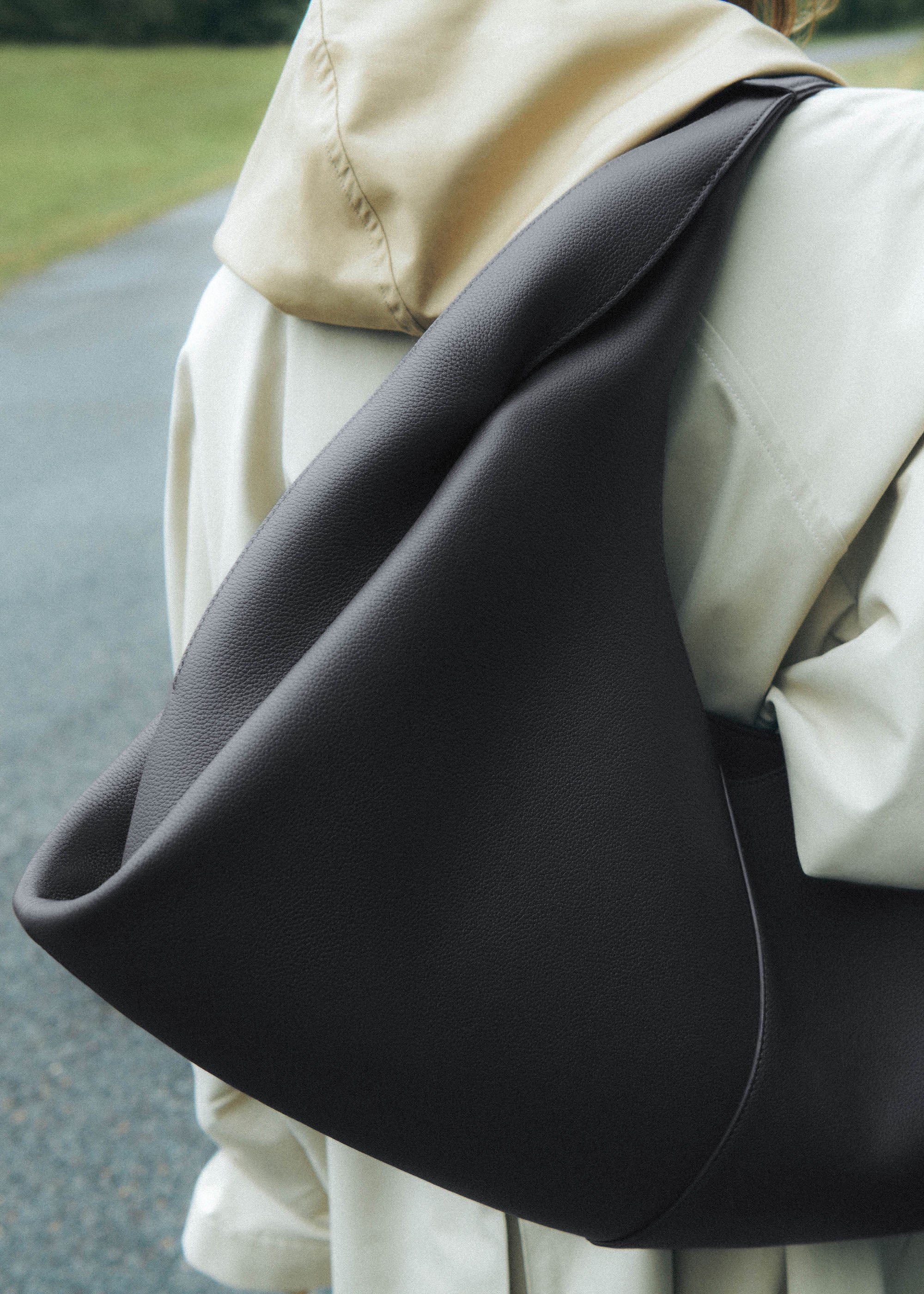 Shuldo - Schwarz Genarbtes Leder