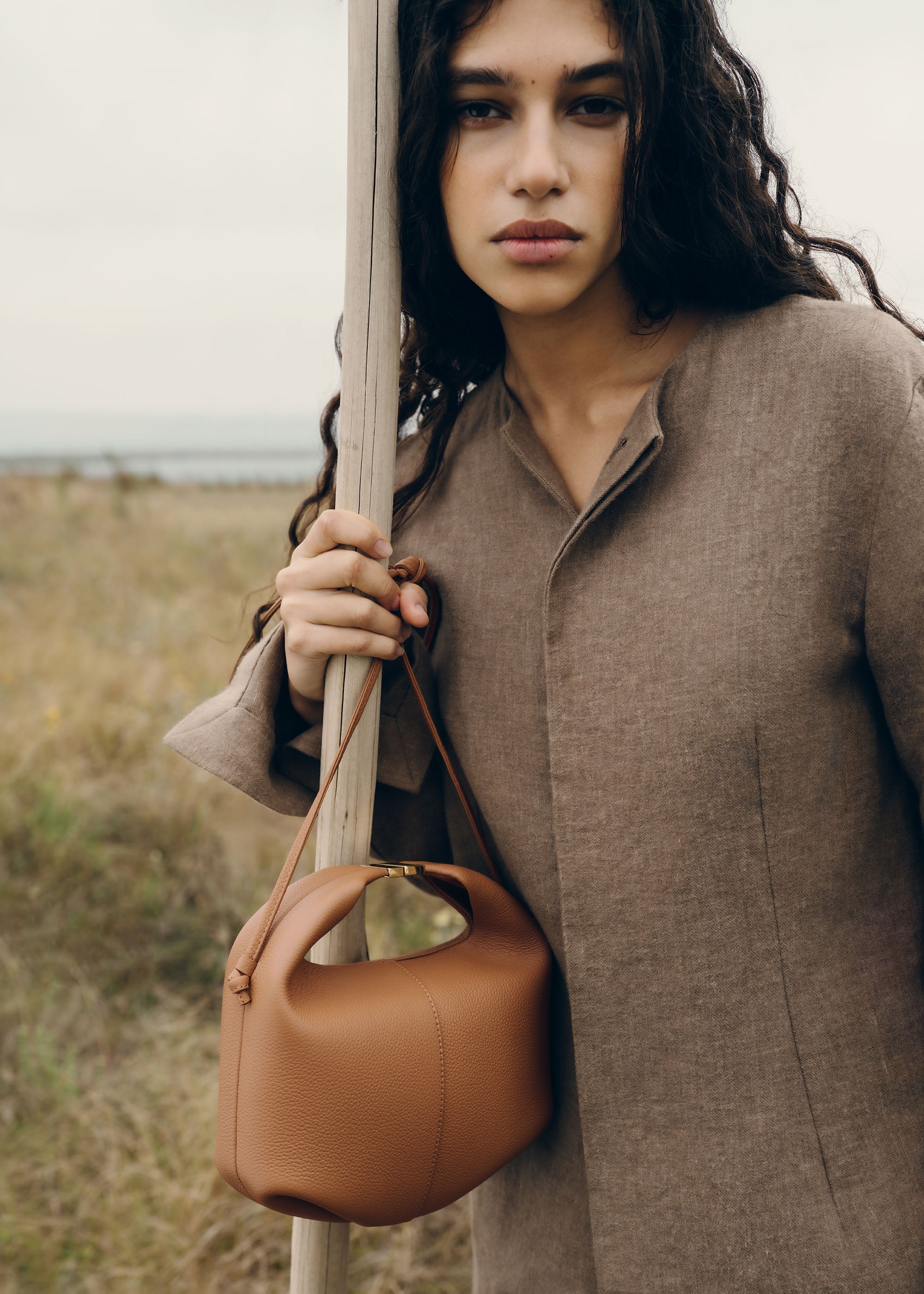 Béri - Camel Genarbtes Leder