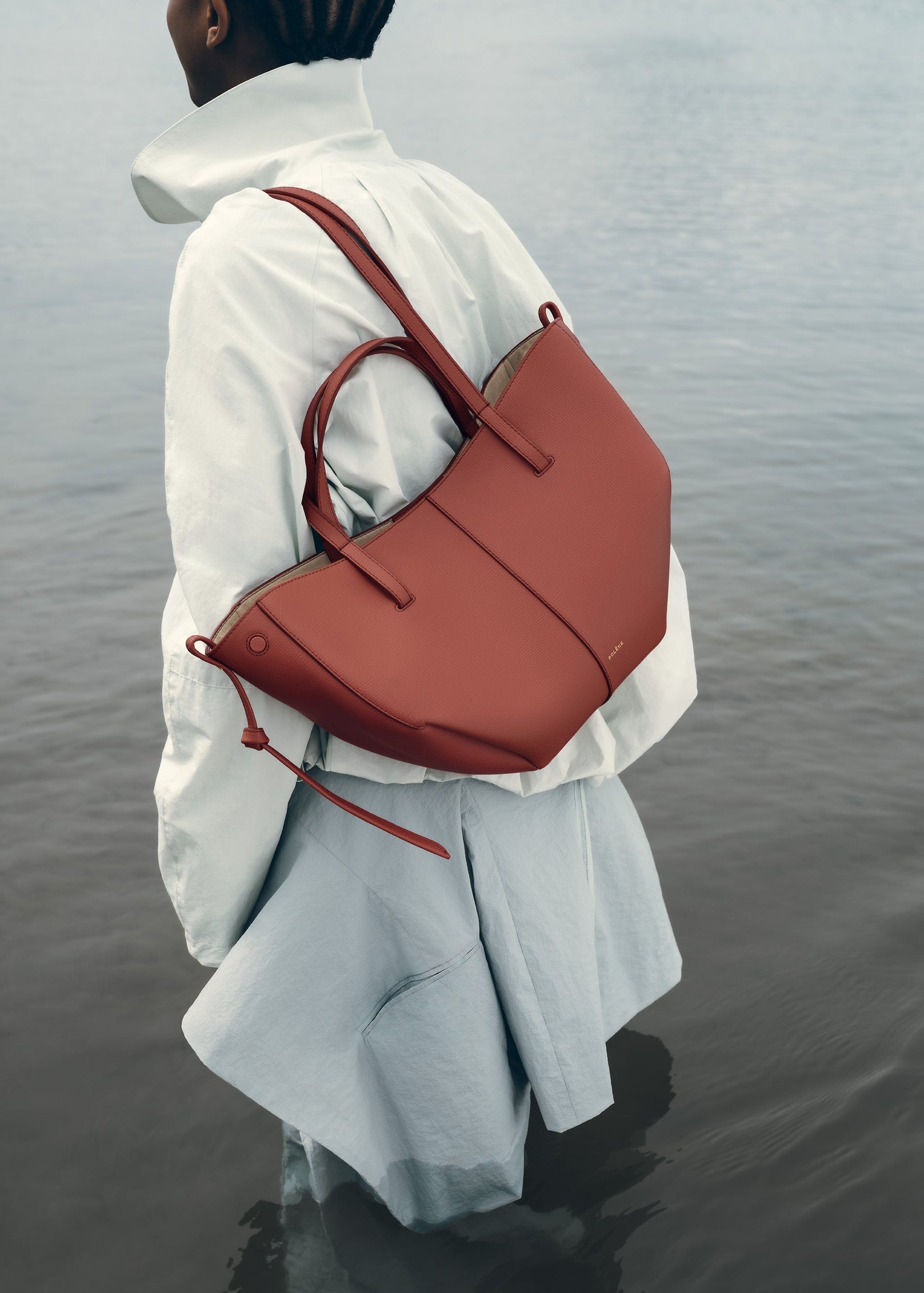 Cyme Mini - Terracotta Genarbtes Leder