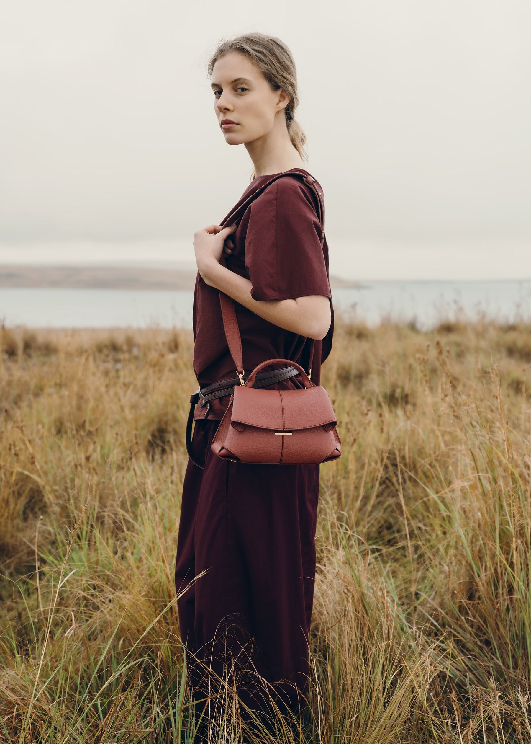 Mokki Mini - Terracotta Genarbtes Leder