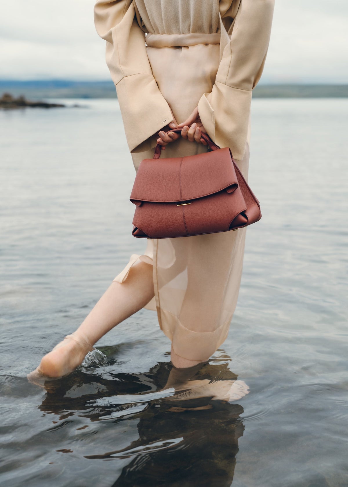 Mokki - Terracotta Genarbtes Leder