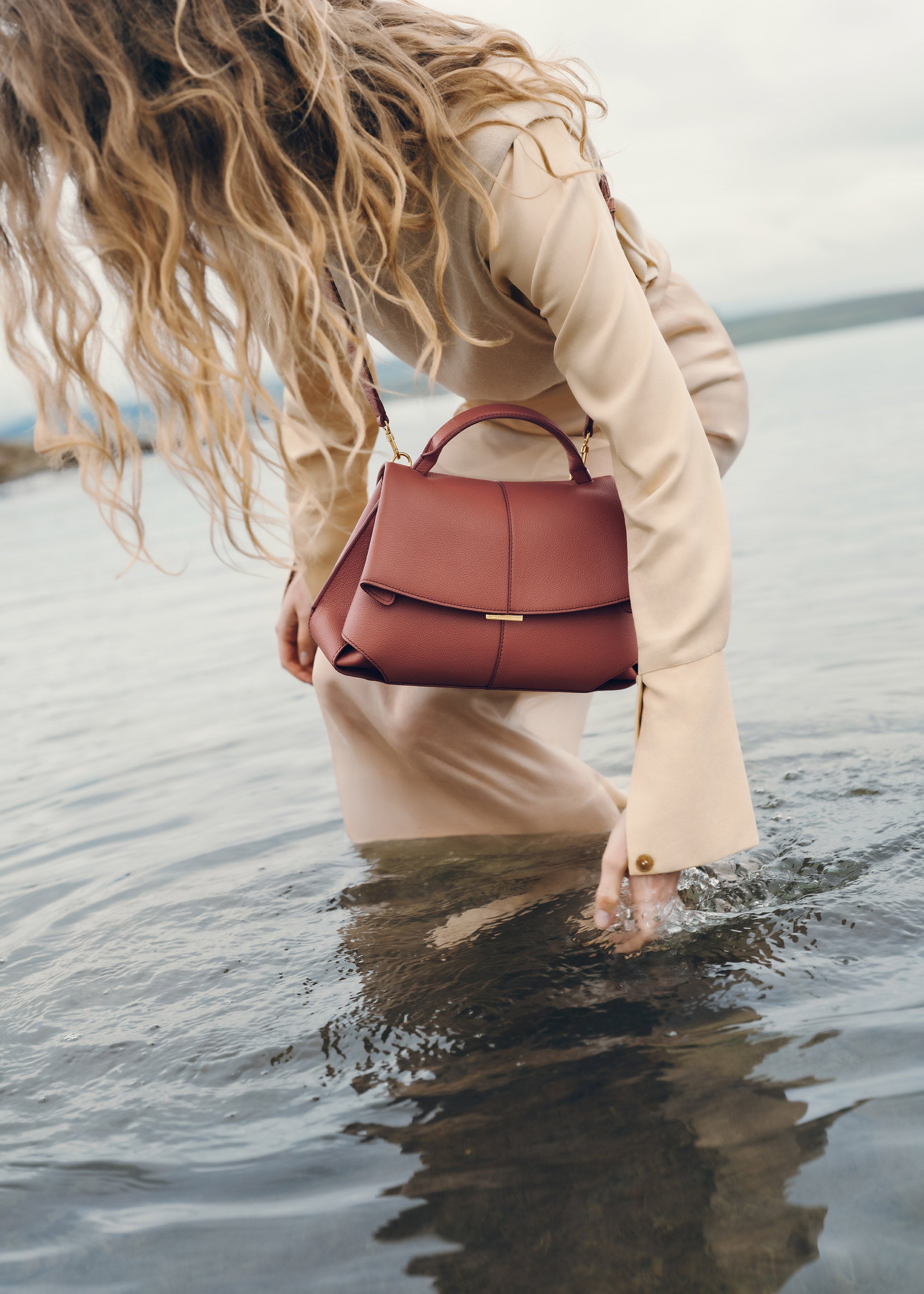 Mokki - Terracotta Genarbtes Leder