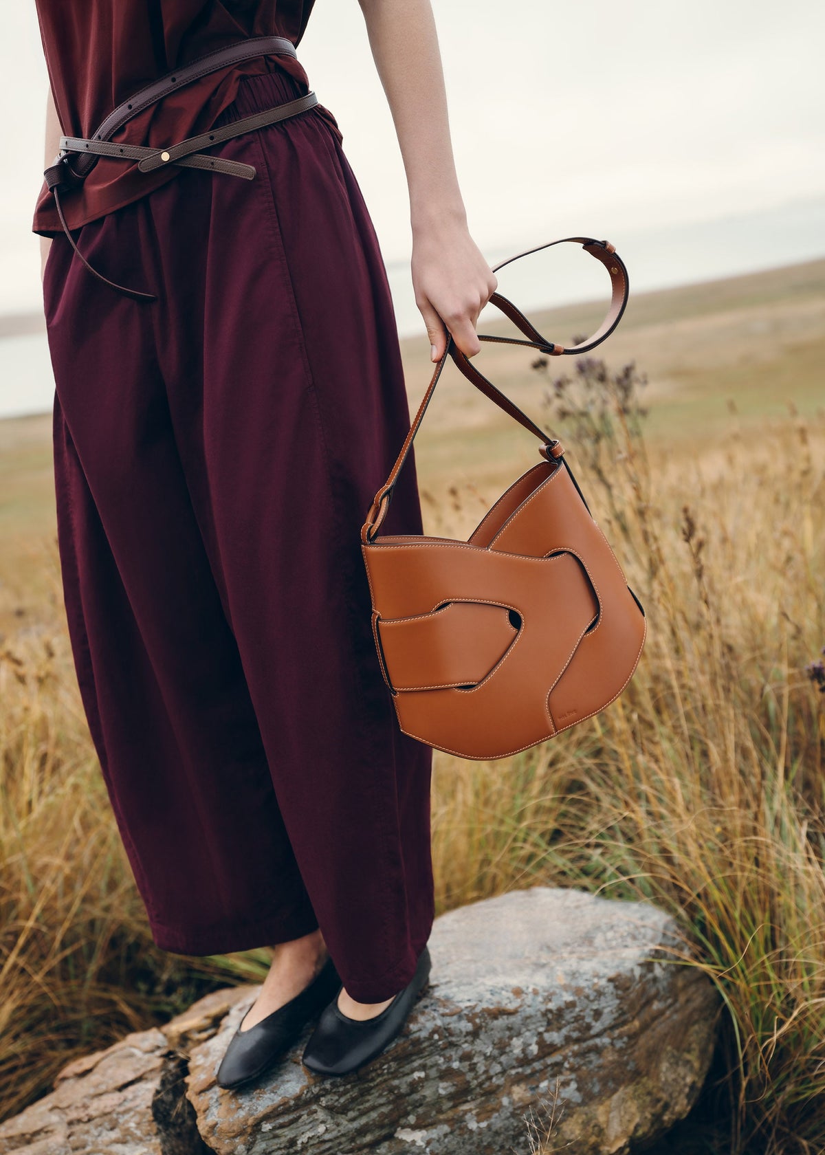 Nodde Hobo - Cognac Glattes Leder