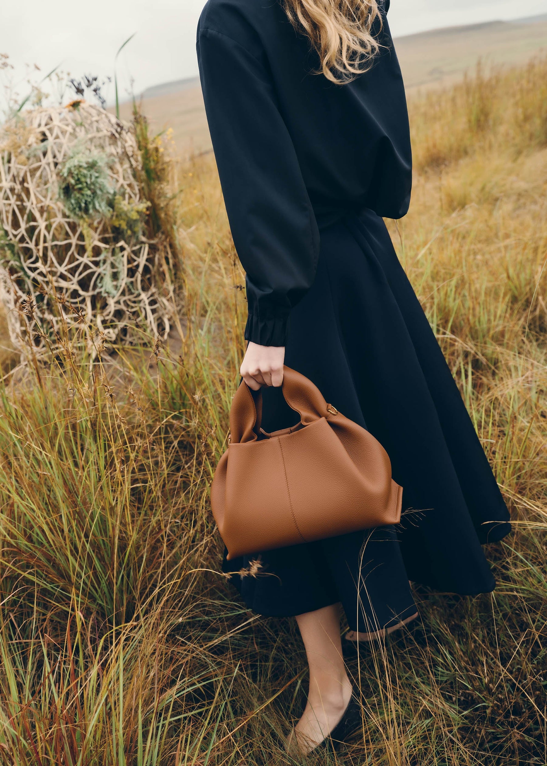 Numéro Neuf - Camel Genarbtes Leder