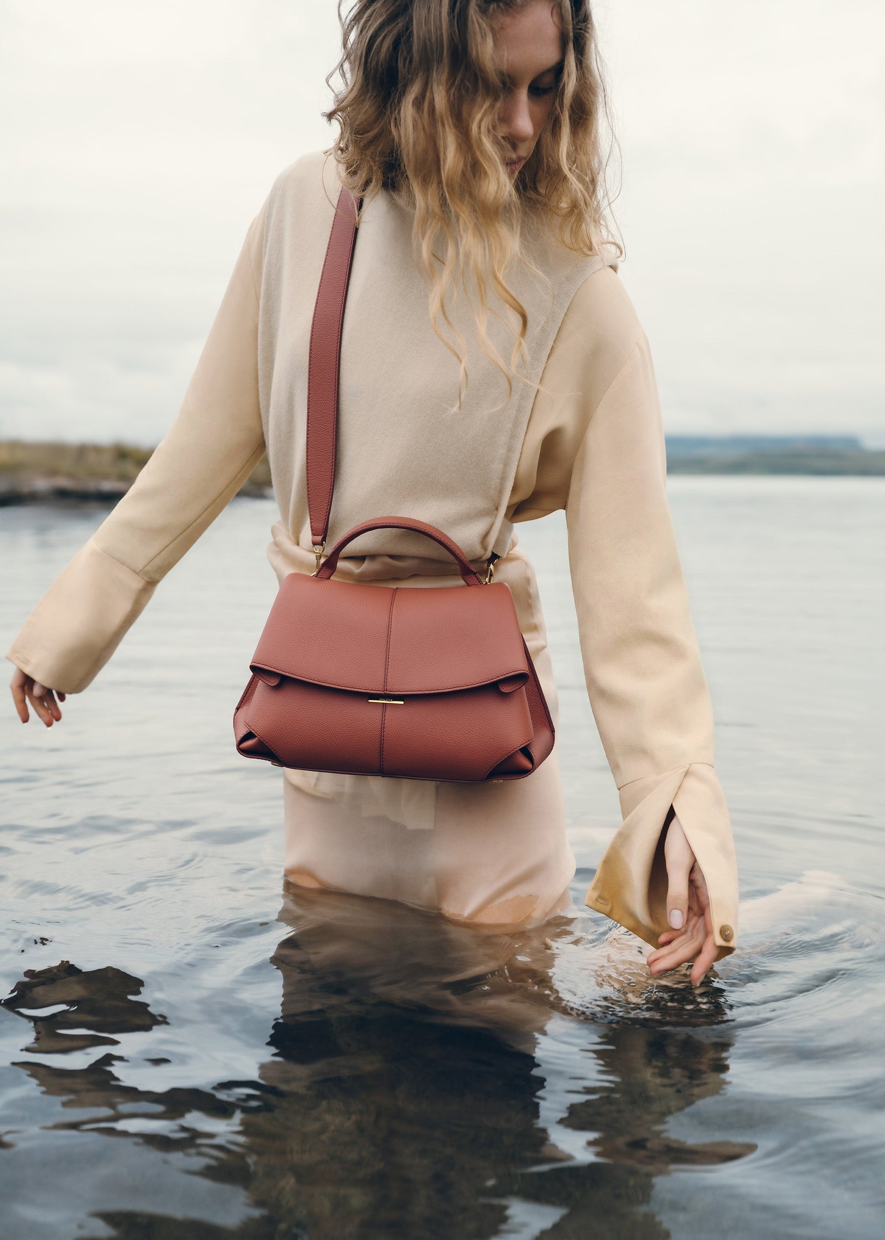 Mokki - Terracotta Genarbtes Leder