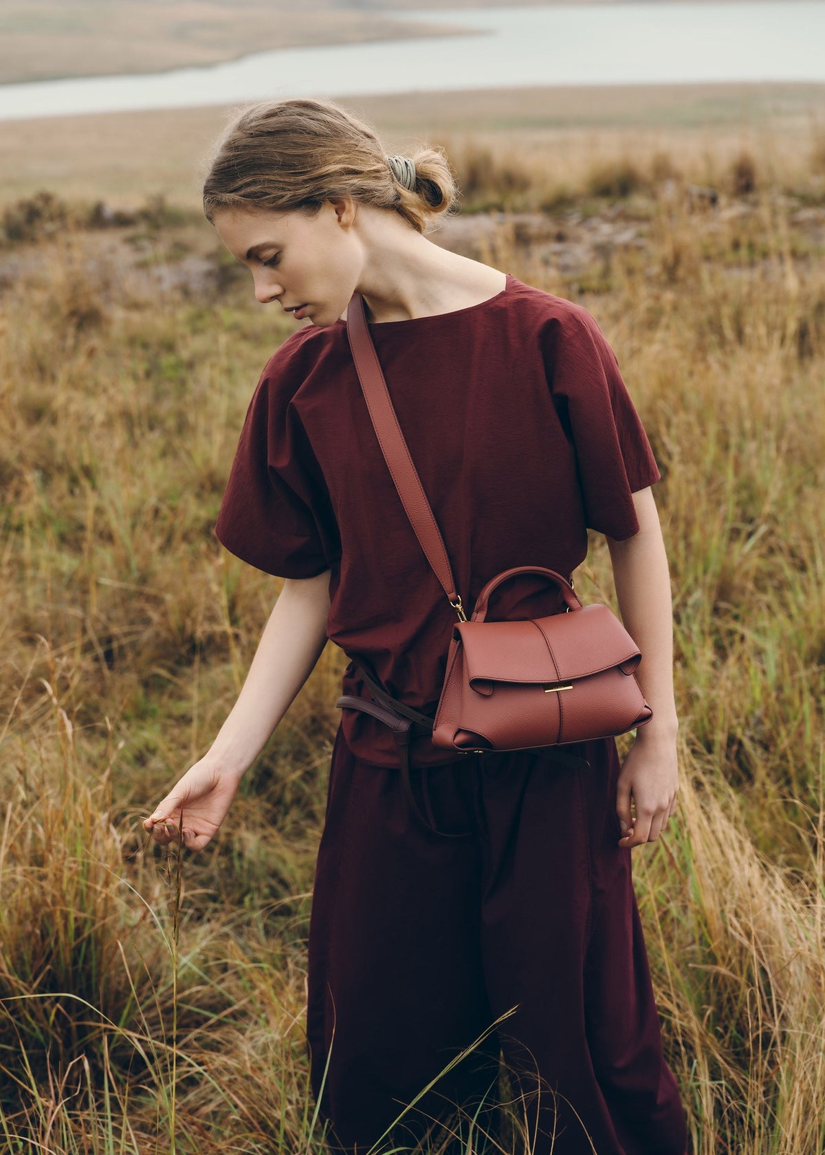 Mokki Mini - Terracotta Genarbtes Leder