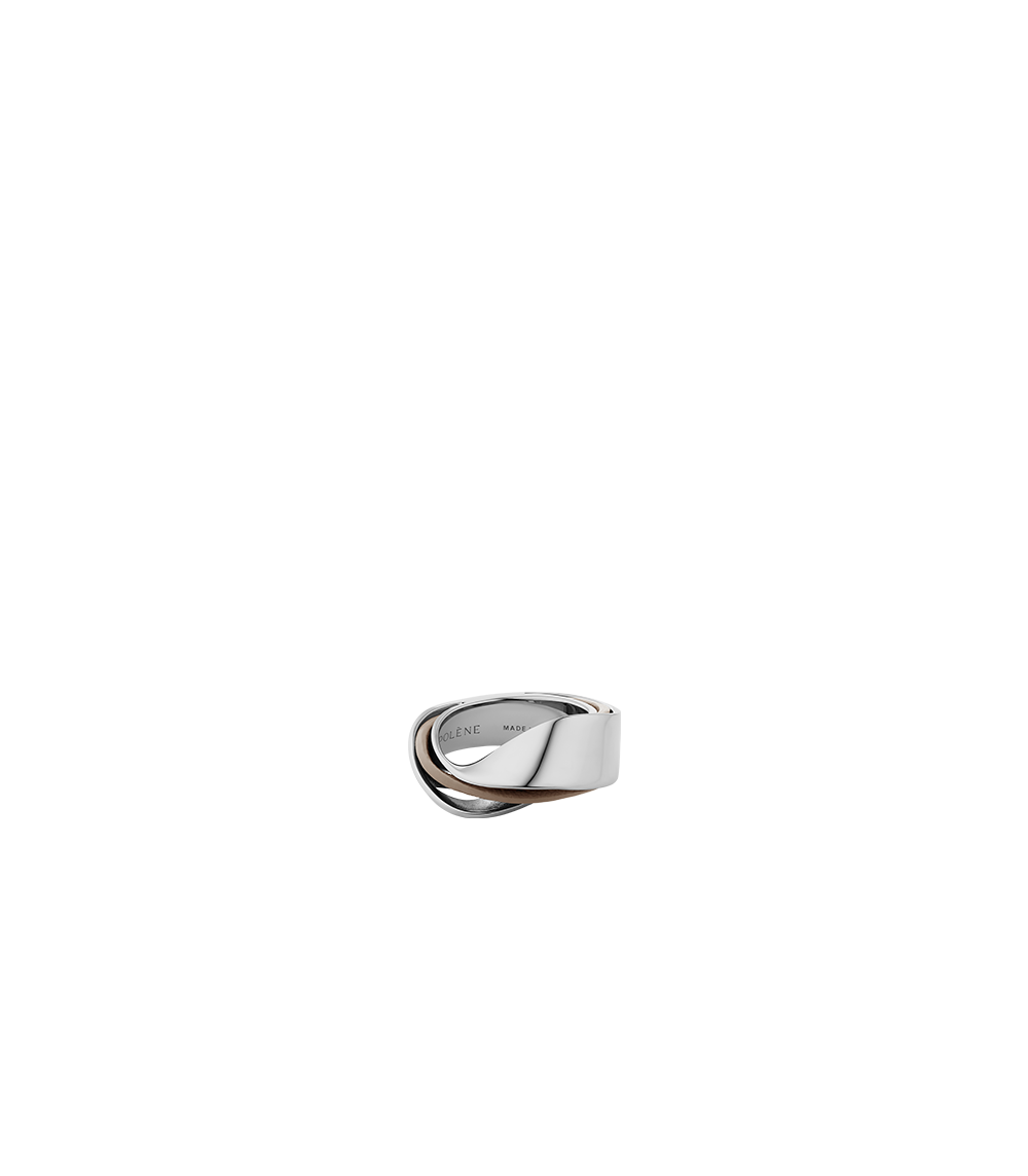 Ring Ormé - Silberedition Und Taupe Leder