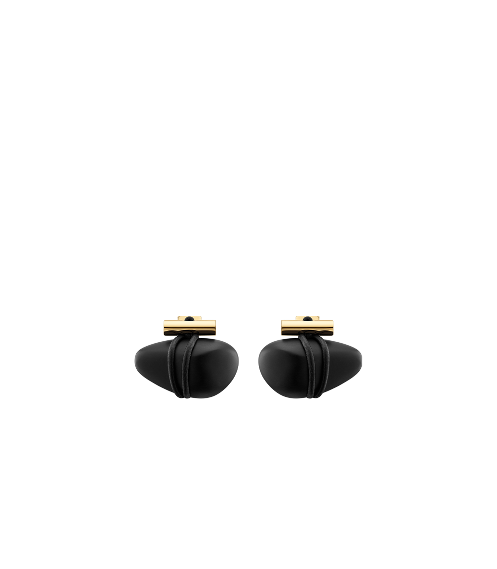 Ohrstecker Téré - Marmor Schwarz