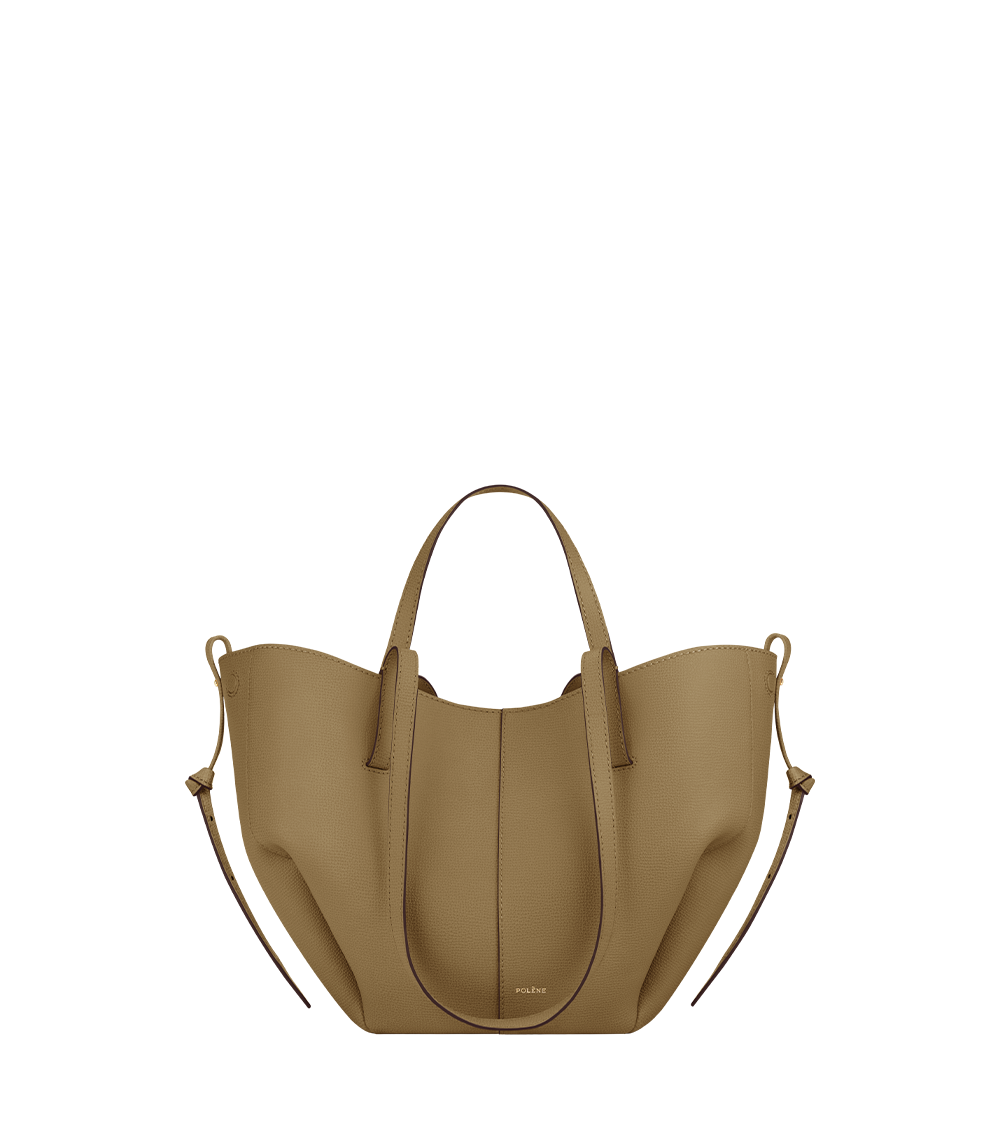 Cyme Mini - Olivbraun Genarbtes Leder