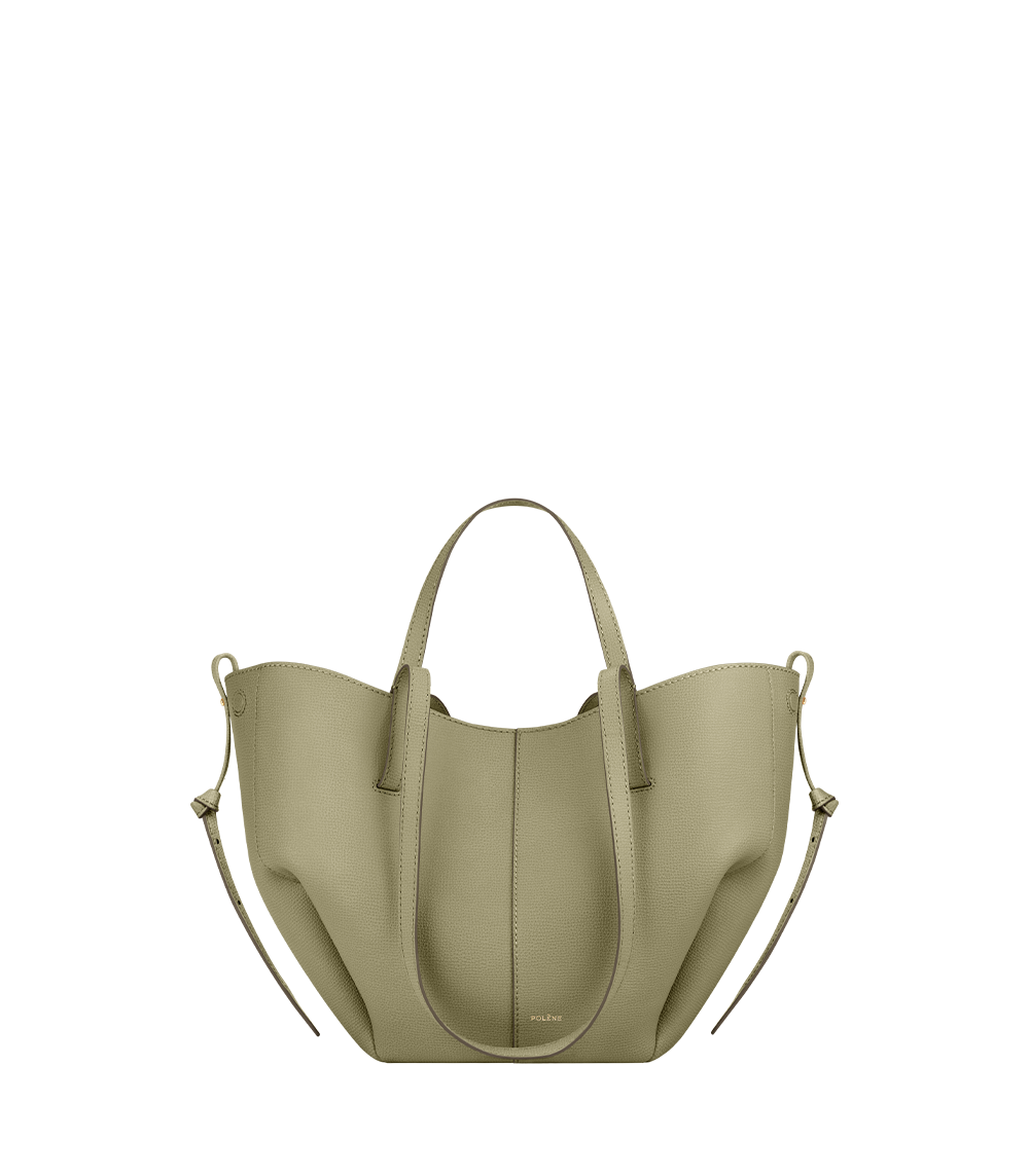 Cyme Mini - Lindgrün Genarbtes Leder