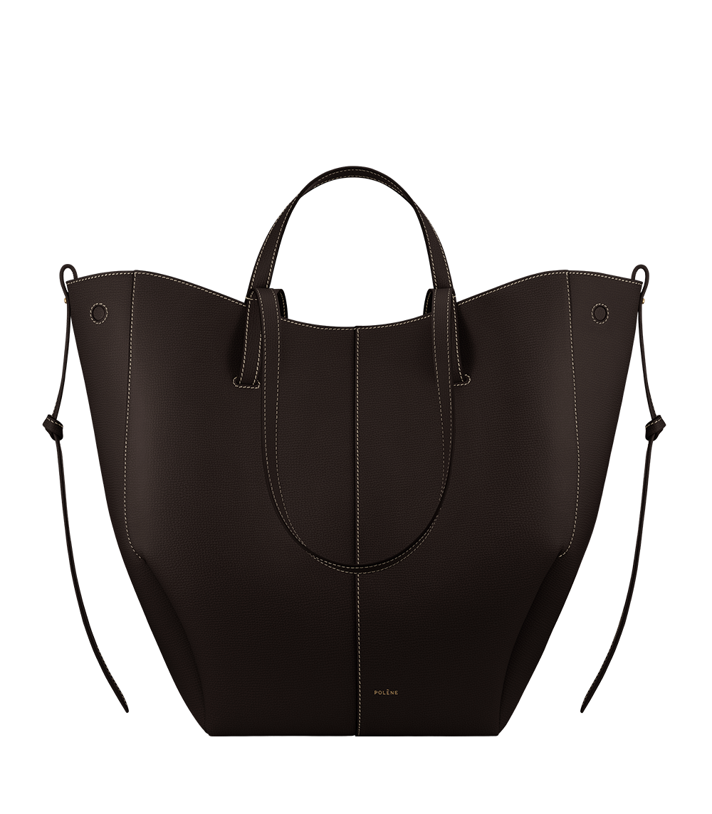 Cyme Tote - Ebenholz Genarbtes Leder