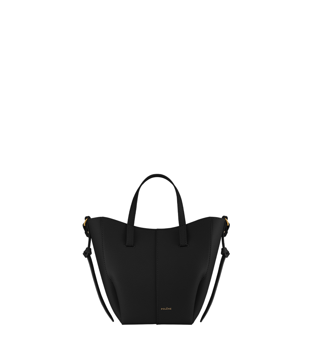Cyme Tote Nano - Schwarz Genarbtes Leder