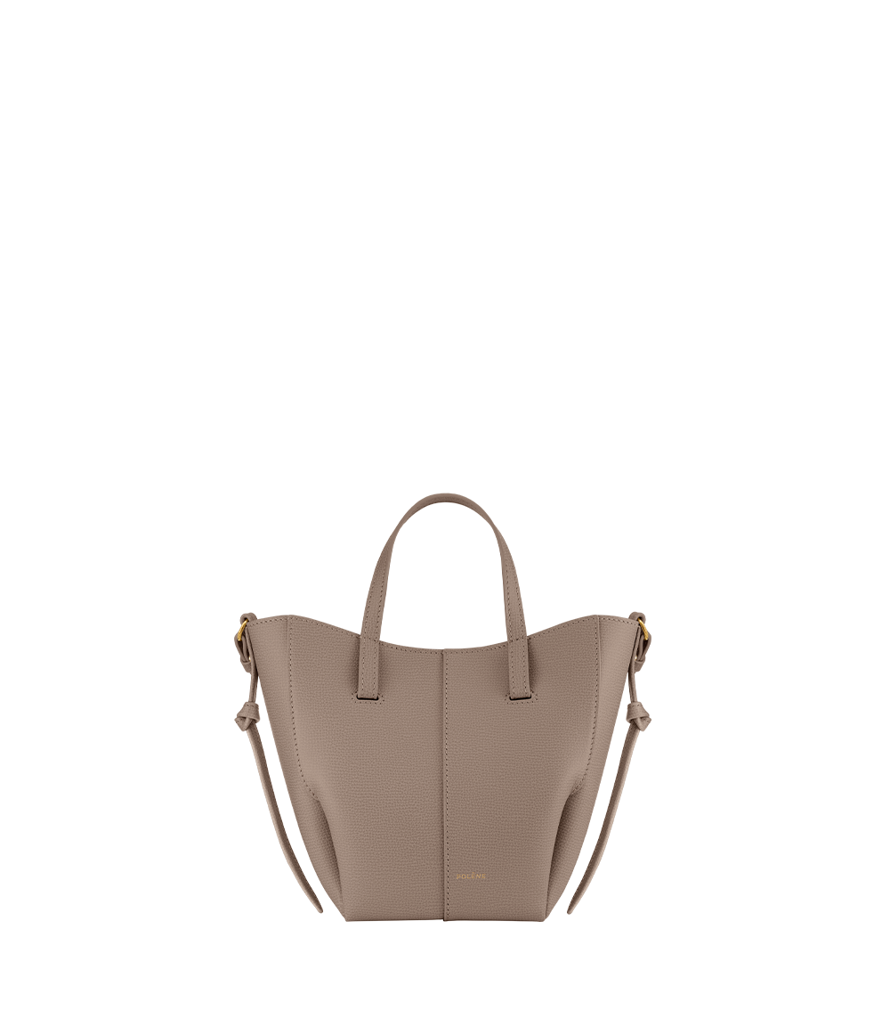 Cyme Tote Nano - Taupe Genarbtes Leder