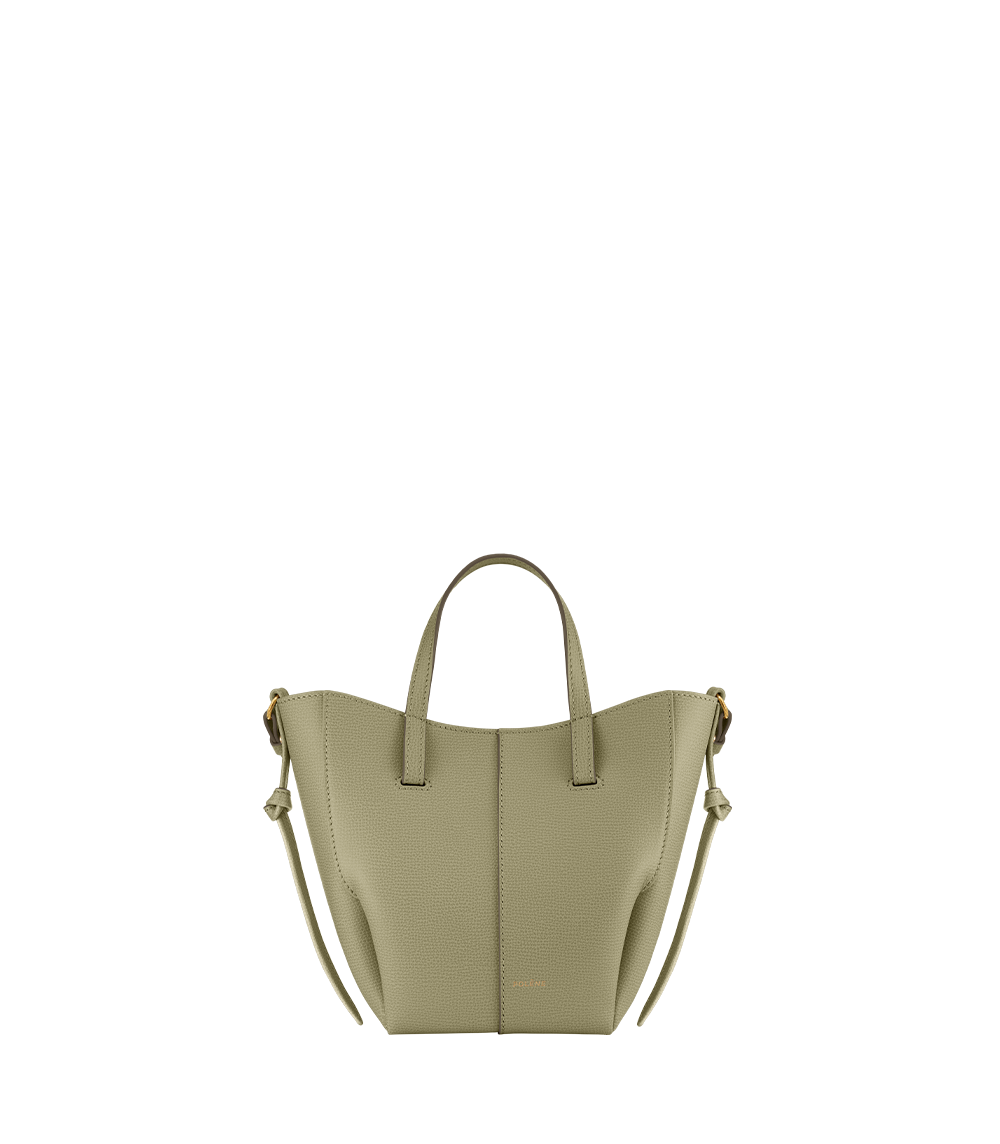 Cyme Tote Nano - Lindgrün Genarbtes Leder