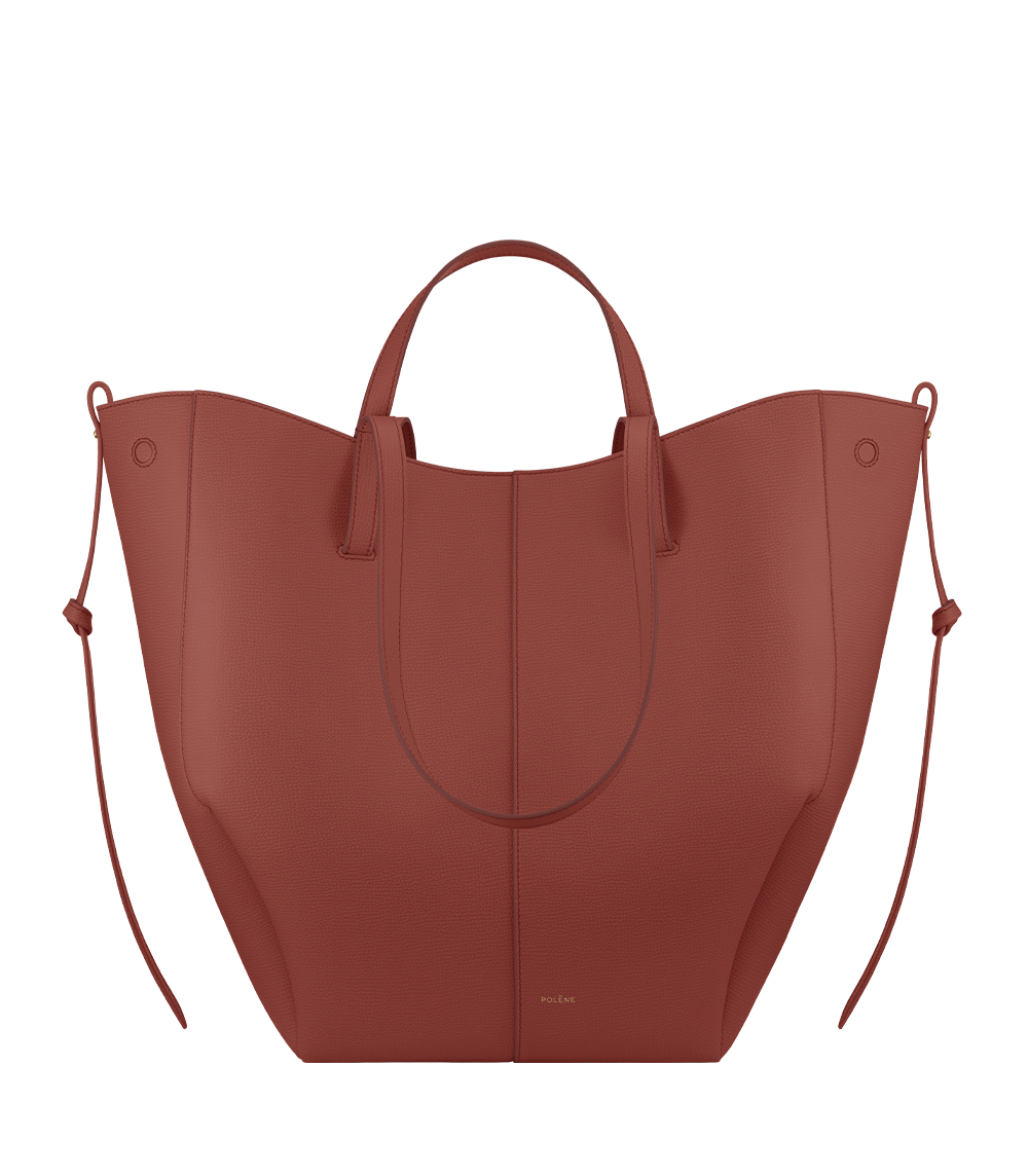 Cyme Tote - Terracotta Genarbtes Leder