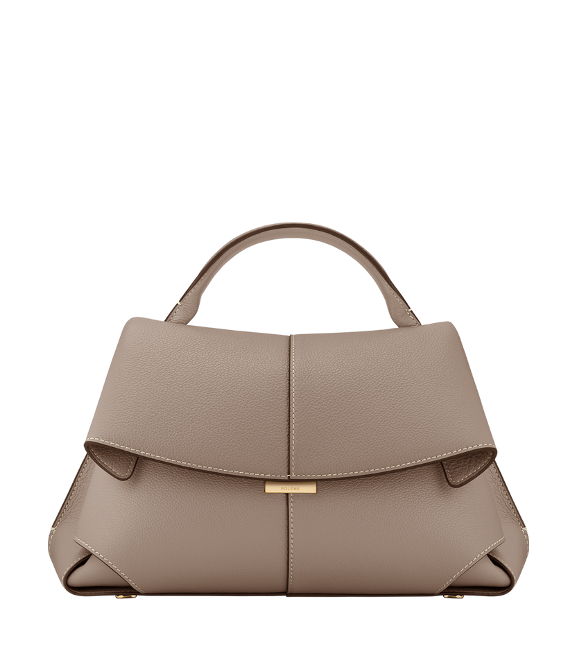 Mokki - Taupe Genarbtes Leder