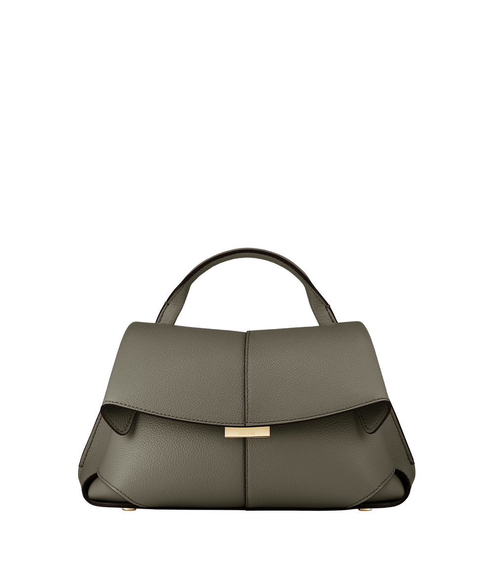 Mokki Mini - Rauchgrün Genarbtes Leder