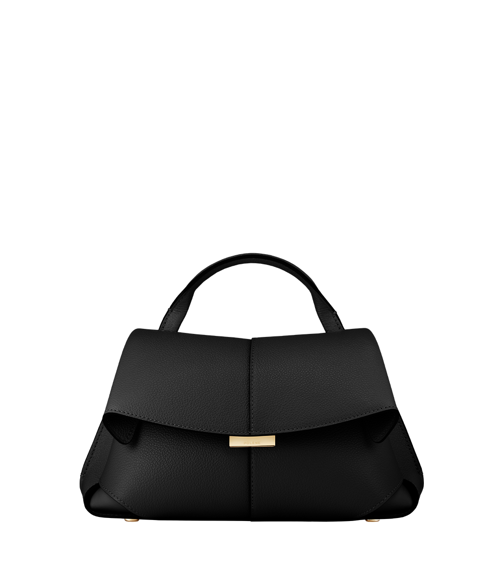 Mokki Mini - Schwarz Genarbtes Leder
