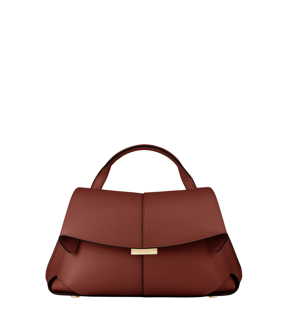 Mokki Mini - Rote Tonerde Genarbtes Leder