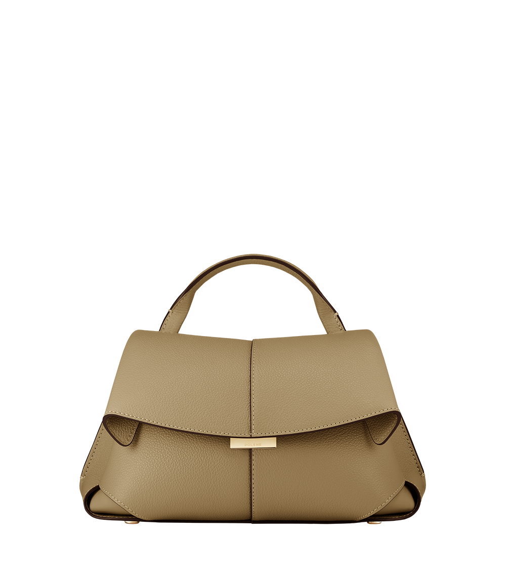 Mokki Mini - Olivbraun Genarbtes Leder