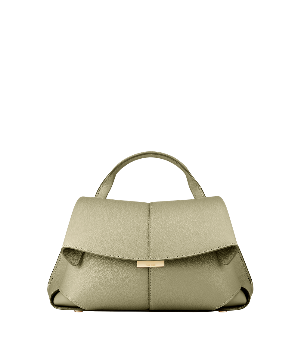 Mokki Mini - Lindgrün Genarbtes Leder