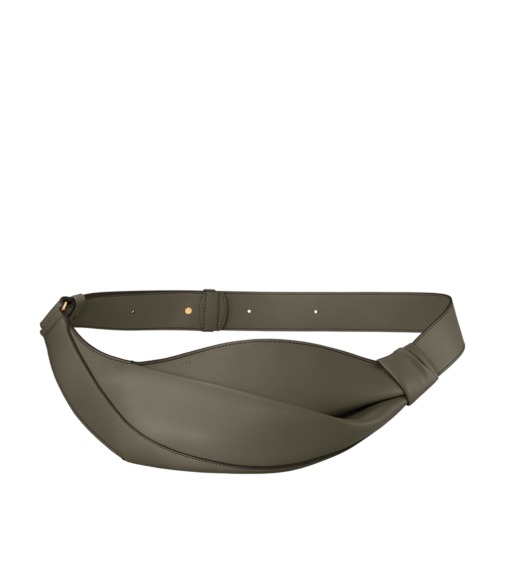 Neyu - Rauchgrün Glattes Leder