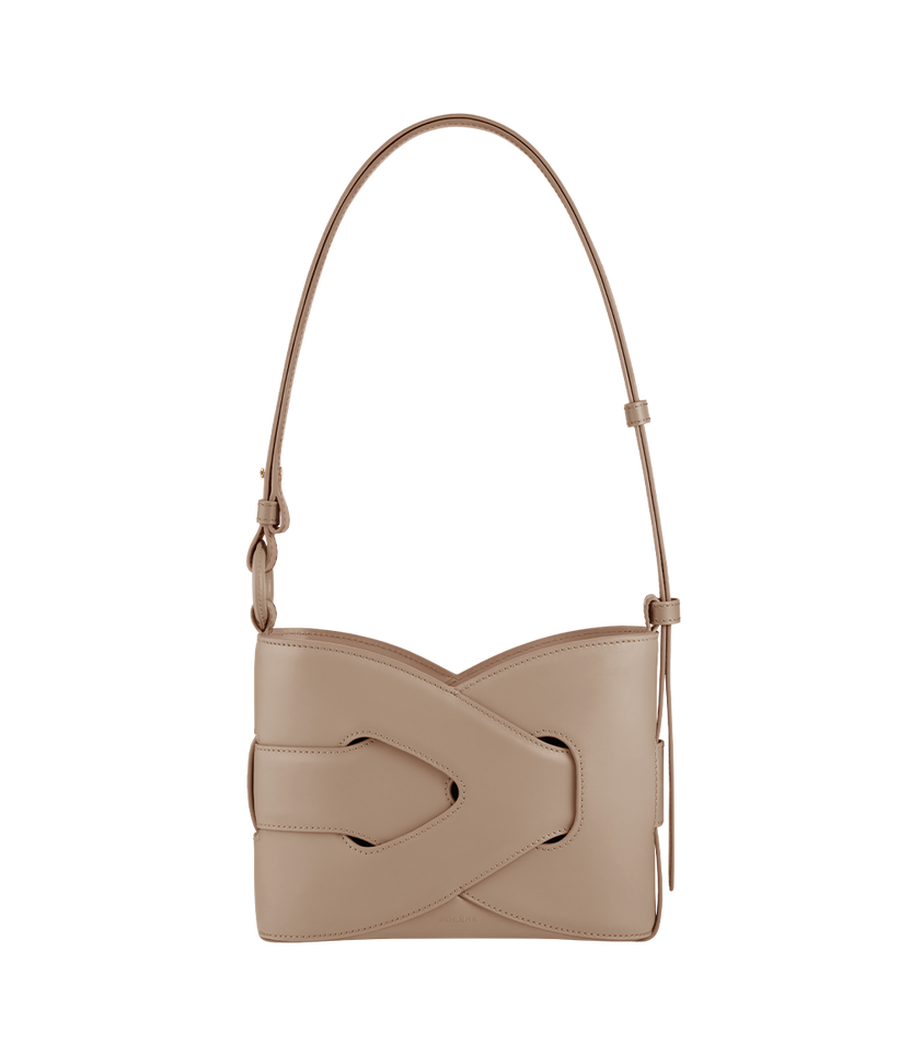Nodde - Taupe Glattes Leder