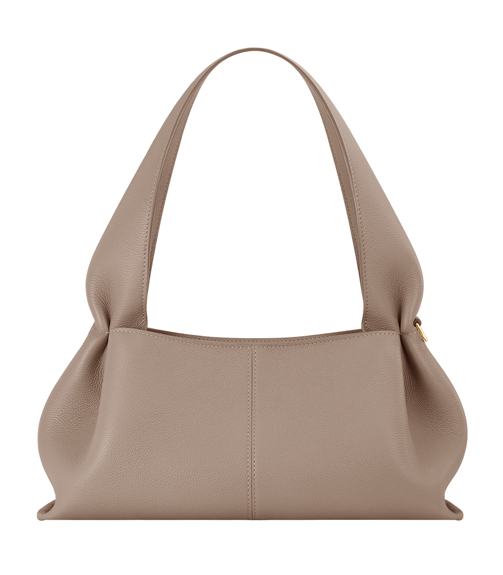 Numéro Neuf East West - Taupe Genarbtes Leder