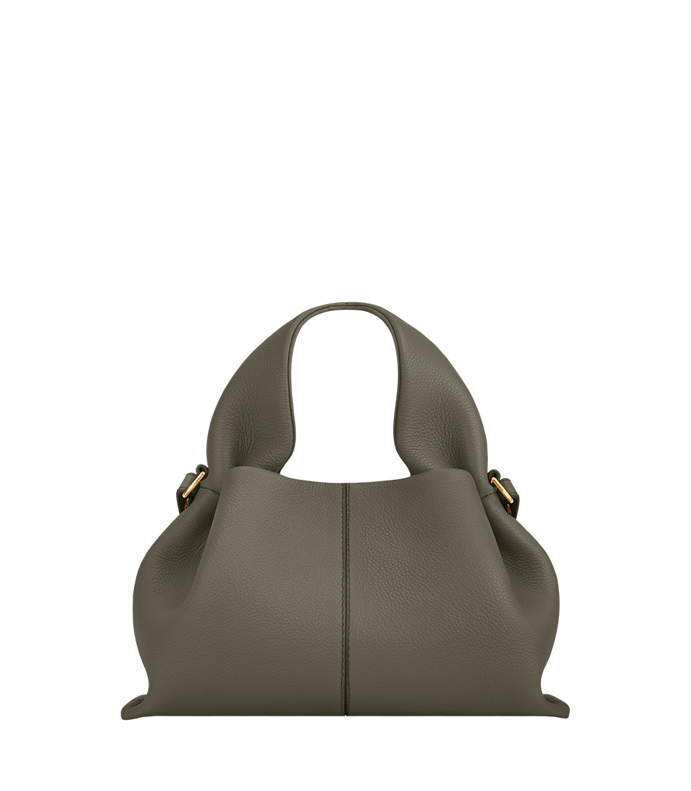 Numéro Neuf Mini - Rauchgrün Genarbtes Leder