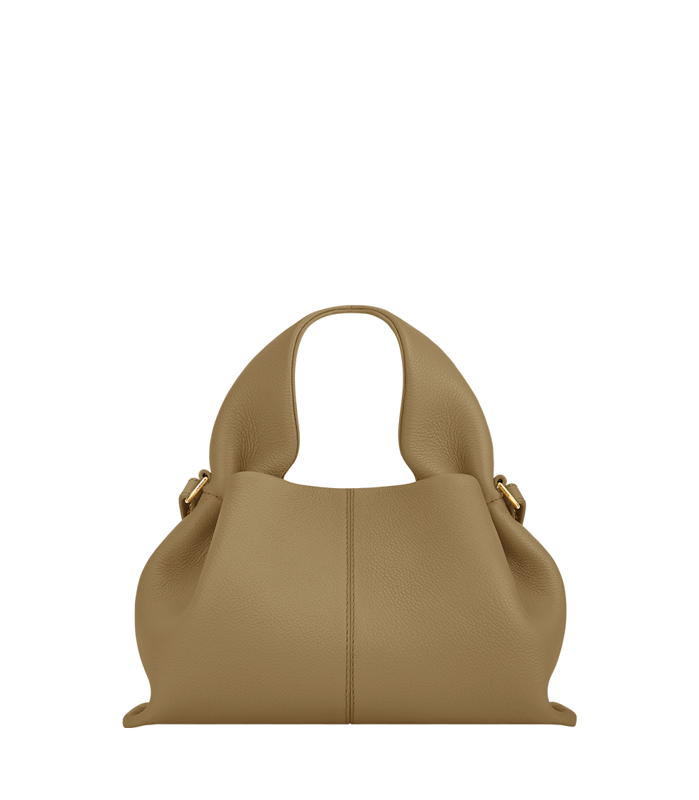 Numéro Neuf Mini - Olivbraun Genarbtes Leder