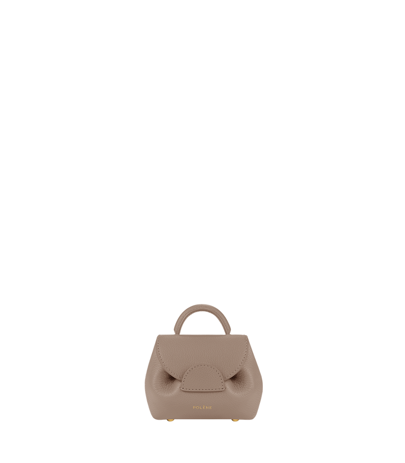 Numéro Un Micro - Taupe Genarbtes Leder